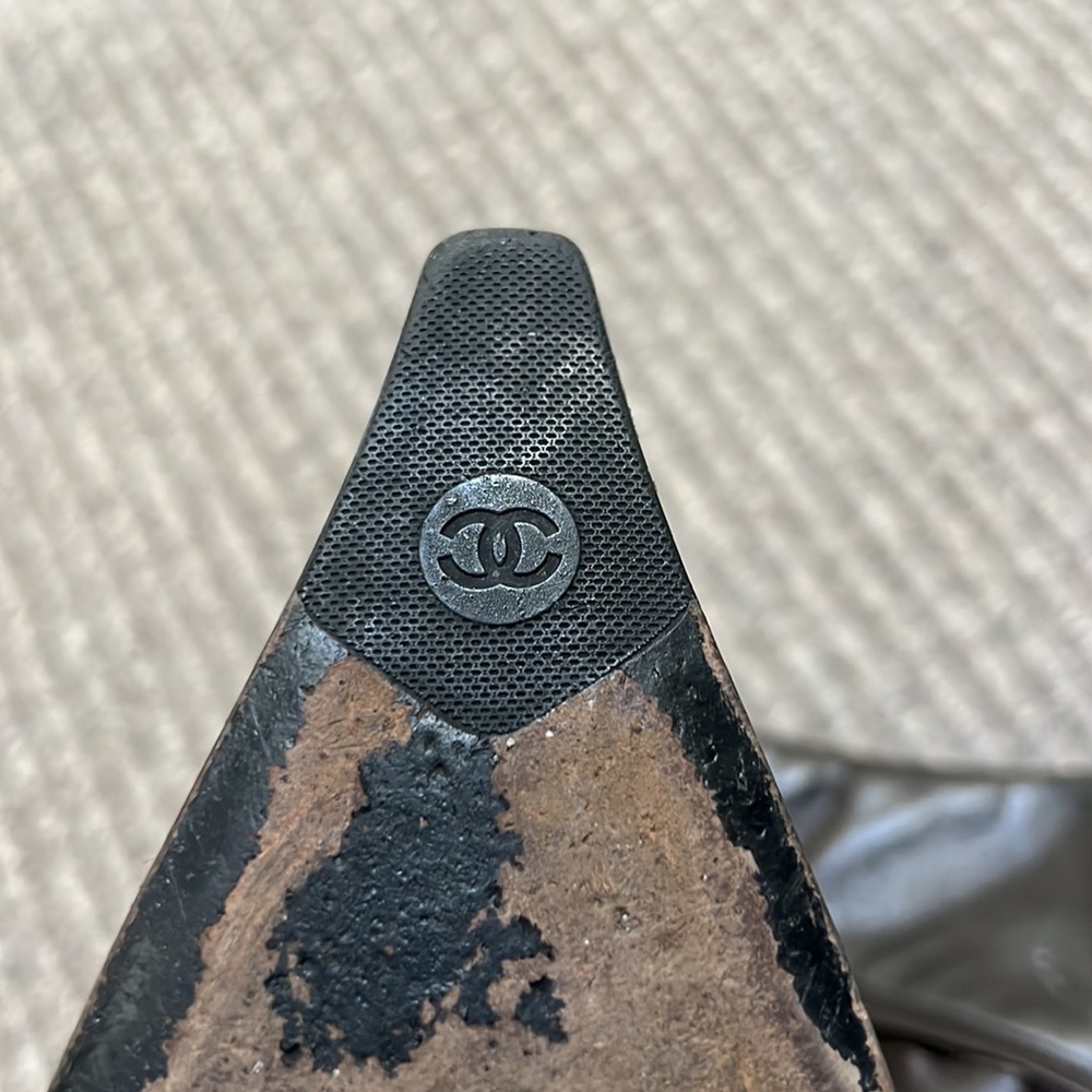 Vintage Chanel Brown Leather Bootie - Picture 12 of 16